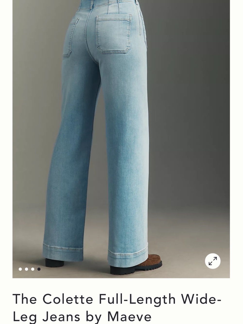 Maeve Light Blue Wide-Leg Colette Jeans in color: ‘light denim’ size 26 - Picture 4 of 14